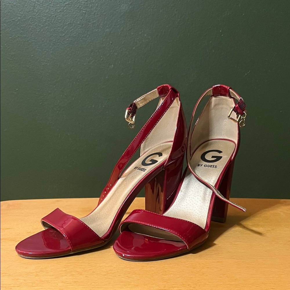 Guess Women's Red Patent Leather Heels